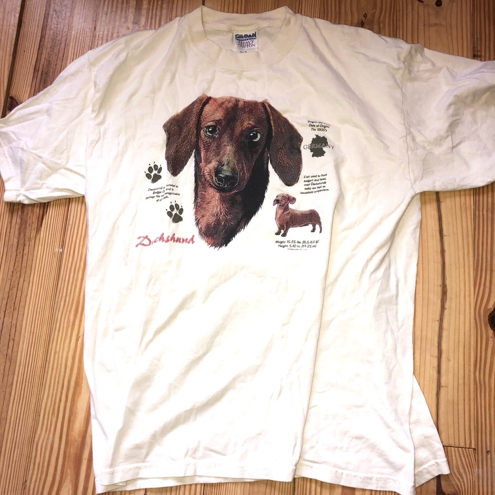Vintage dachshund dog t-shirt size XL